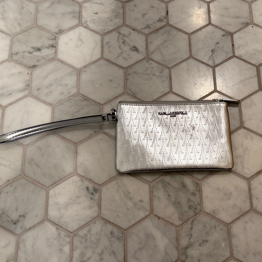 Karl Lagerfeld Silver Wristlet